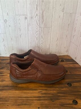 Nunn Bush Brown Leather Slip-On Loafers
